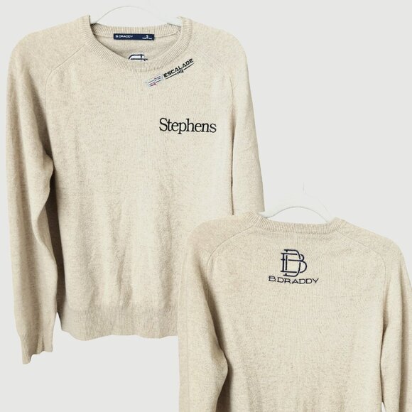 B. Draddy 007 Cashmere Crewneck Sweater Pullover Men's Small‎ Stevens Park Golf - Picture 1 of 14